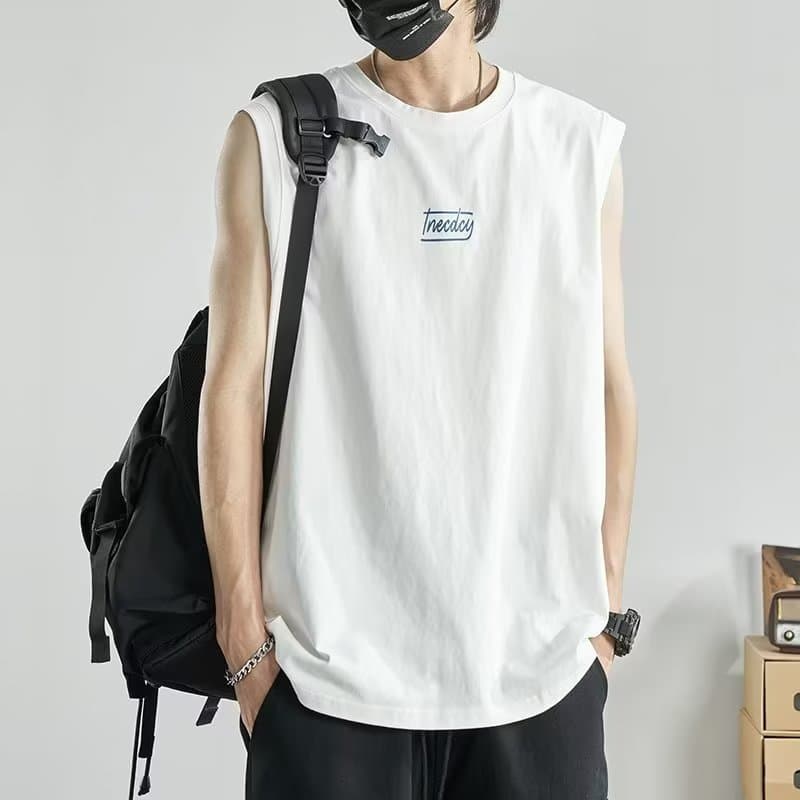 シンプルデザイン ゆったりタンクトップ