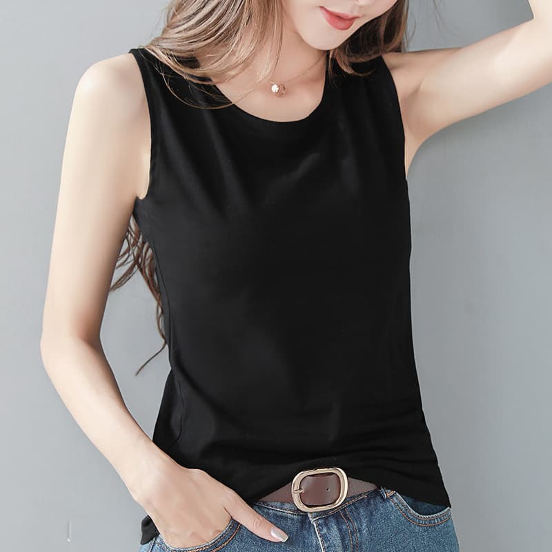 シンプル美ライン ベーシックタンクトップ