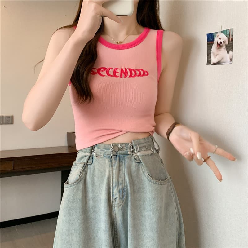 スポーティ プリント タンクトップ