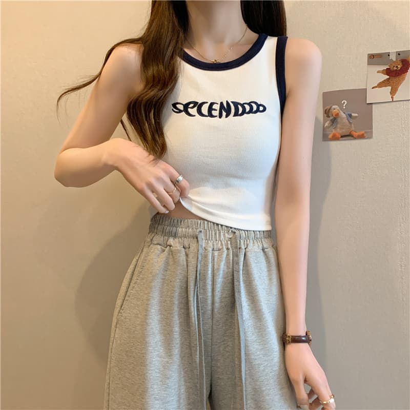 スポーティ プリント タンクトップ