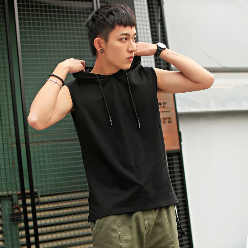 タンクトップ 清涼ノースリーブパーカー