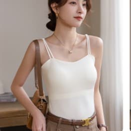 シンプル美シルエットタンクトップ